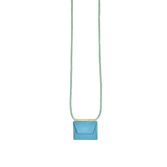 Lanvin Envelope Necklace ~ Turquoise